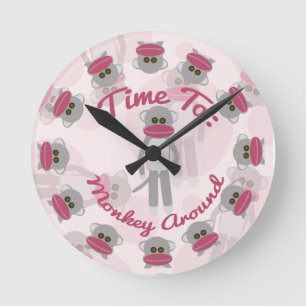 Horloge Ronde C'est l'heure de faire le singe !