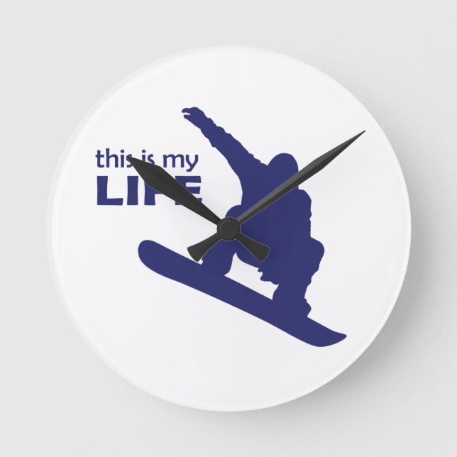 Horloge Ronde C'est ma vie (Snowboard) (Recto)