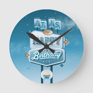 Horloge Ronde C'est mon joyeux cadenas d'anniversaire