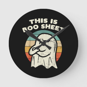 Horloge Ronde C'est une feuille de fantôme Boo 