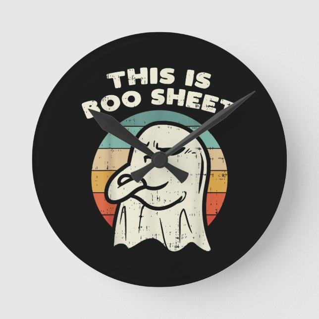 Horloge Ronde C'est une feuille de fantôme Boo  (Recto)