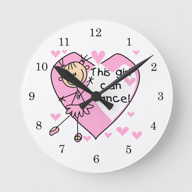 Horloge Ronde Cette fille peut danser T-shirts et cadeaux (Recto)