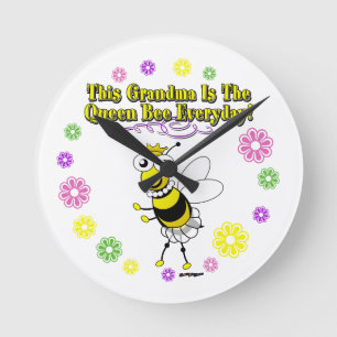 Horloge Ronde Cette Grand-Mère Est La Reine Bee Chaque Jour Bagu
