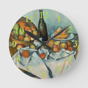 Horloge Ronde Cézanne Basket of Apples Impressionist Painting