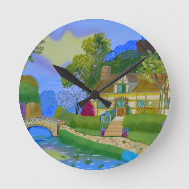 Horloge Ronde Chalet de printemps (Recto)