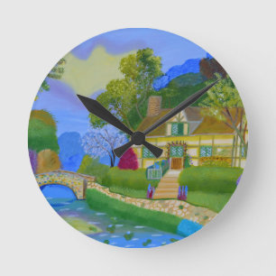 Horloge Ronde Chalet de printemps