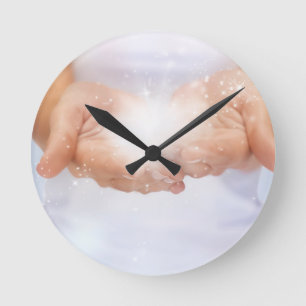 Horloge Ronde chaman curatif de guérisseur de reiki de mains