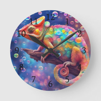 Horloge Ronde Chameleon 2 bulles