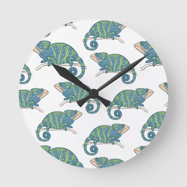 Horloge Ronde Chameleon Pattern (Recto)