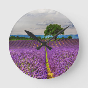 Horloge Ronde Champ de lavande panoramique, France