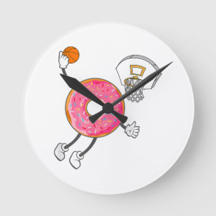Horloge Ronde Champ de nourriture Dunking Donut Hole
