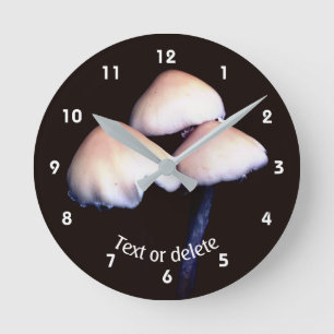 Horloge Ronde Champignons sauvages de la forêt Nature Personnali