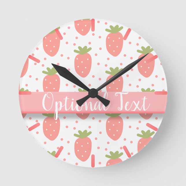 Horloge Ronde Champs de fraises (Recto)