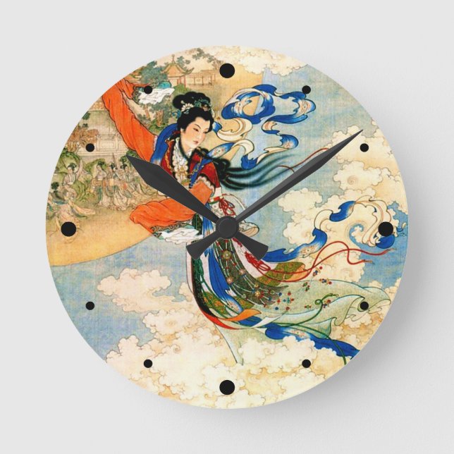 Horloge Ronde Chang'e s'envole vers la lune (Recto)