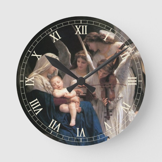 Horloge Ronde Chant des Anges (1881) par Bouguereau (Recto)