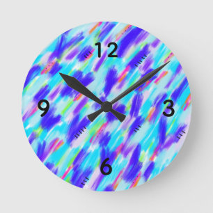 Horloge Ronde Chaos coloré