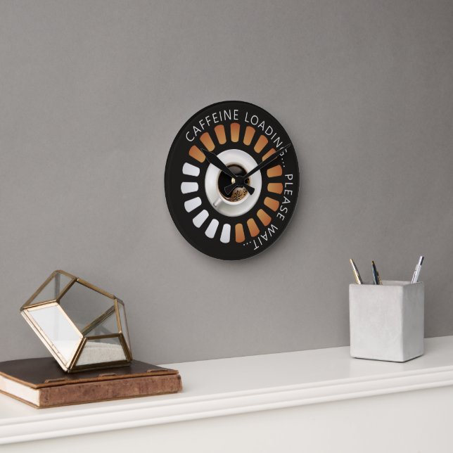 Horloge Ronde Chargement de caféine (Bureau)