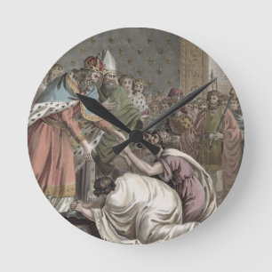 Horloge Ronde Charlemagne (742-814) reçoit les ambassadeurs pou