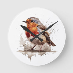 Horloge Ronde Charming Jardin Robin