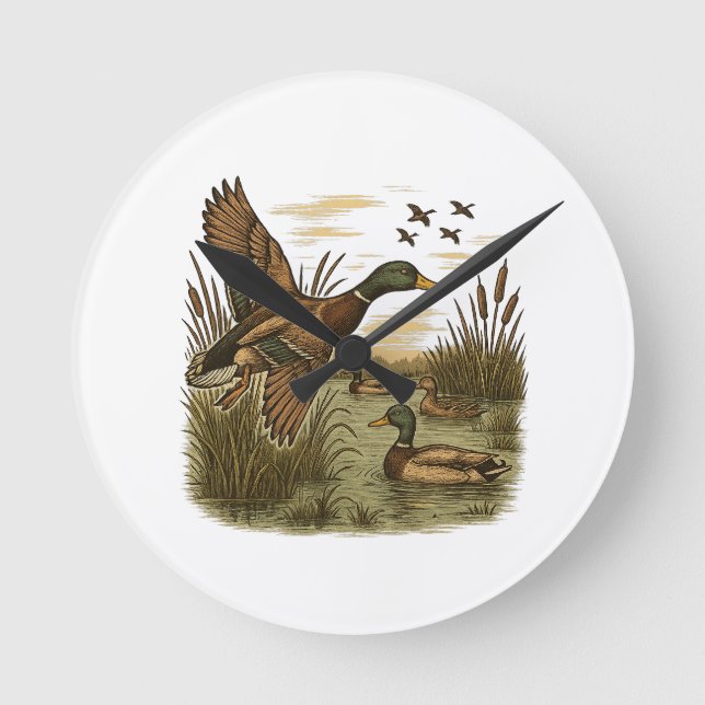 Horloge Ronde Chasse-Rétro-Volant-Caner-Colvert (Recto)