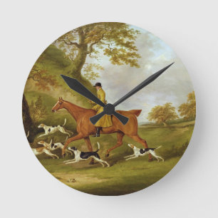 Horloge Ronde Chasseur et chiens, 1809 (huile sur la toile)