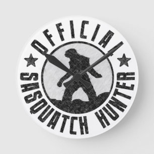 Horloge Ronde Chasseur frais de Sasquatch Bigfoot de grunge