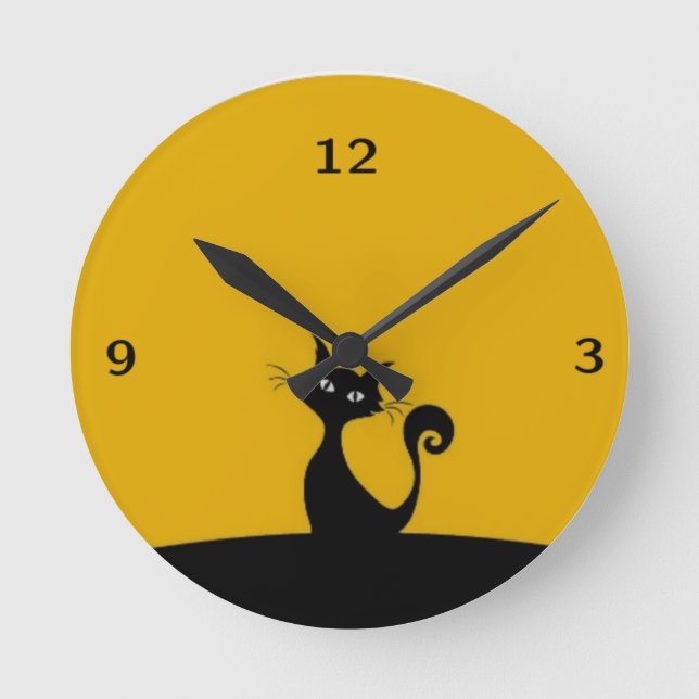 Horloge Ronde Chat (Recto)