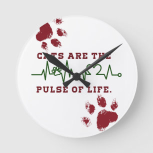 Horloge Ronde Chat
