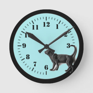 Horloge Ronde Chat moderne