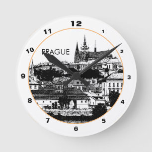 Horloge Ronde Château et Cathédrale de Prague, ville historique