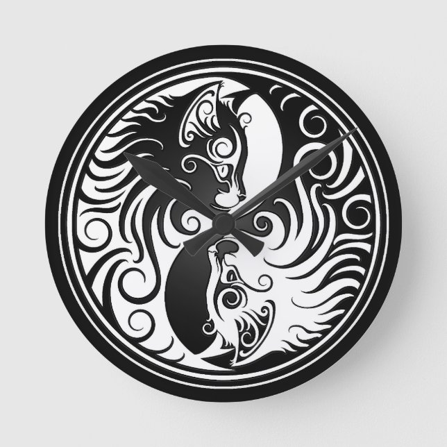 Horloge Ronde Chatons de Yin Yang (Recto)