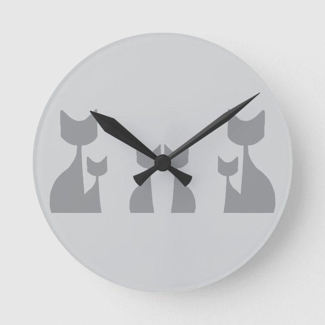 Horloge Ronde Chats (Recto)