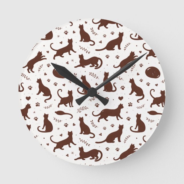 Horloge Ronde Chats au Chocolat (Recto)