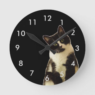 Horloge Ronde Chats de Badass "ce qui sont vous regardant ! "