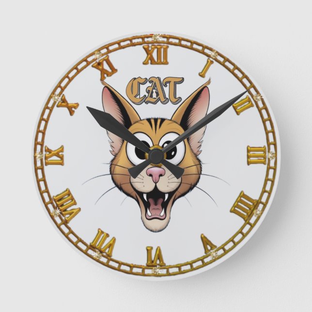 Horloge Ronde Chats magiques (Recto)