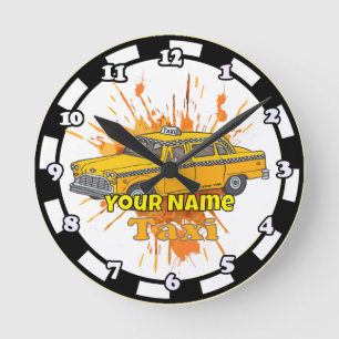 Horloge Ronde Chauffeur de Taxi