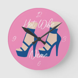 Horloge Ronde Chaussure à talon élevé Thunder_Cove