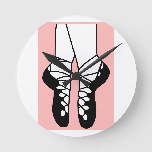 HORLOGE RONDE CHAUSSURES DE DANSE IRLANDAISE (Recto)