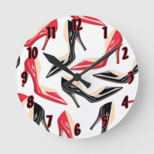 Horloge Ronde Chaussures Femme Talons Hauts Stilletto Stileto