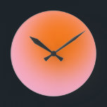 Horloge Ronde Chaux Gradient Coloré Vert rose orange<br><div class="desc">Design dégradé - Aura Effect - Lime vert,  rose et orange Ombre.</div>