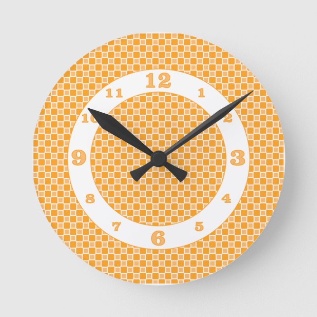 Horloge Ronde Check monochromatic orange (Recto)