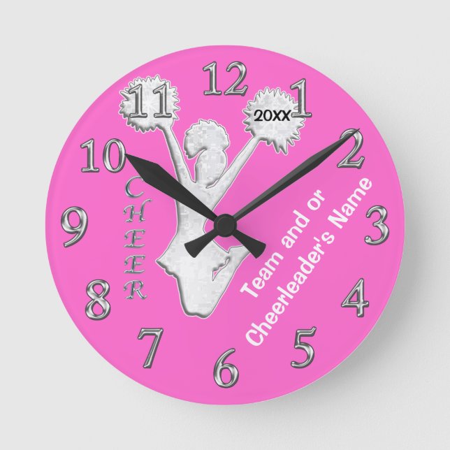 Horloge Ronde Cheer Cadeaux des entraîneurs, Changer de COULEURS (Recto)