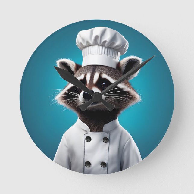 Horloge Ronde Chef Raccoon (Recto)