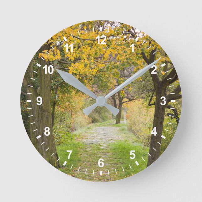 Horloge Ronde Chemin en automne (Recto)