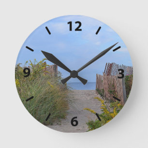 Horloge Ronde Chemin Vers L'Horloge Du Mur De Plage