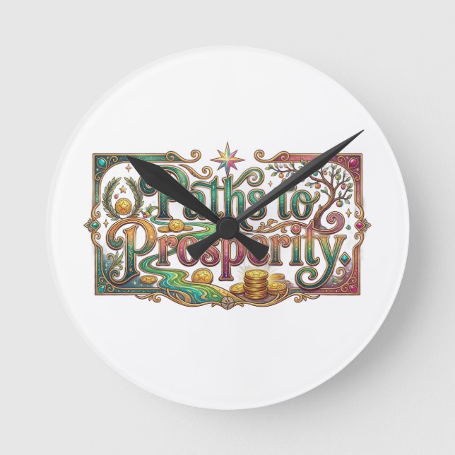 Horloge Ronde Chemins vers la prospérité (Recto)