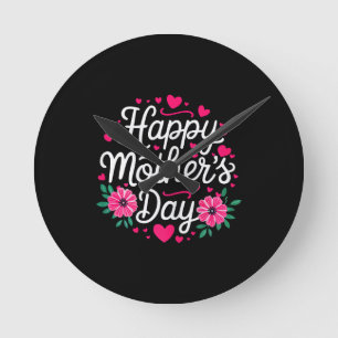 Horloge Ronde Chemise de la fête des mères pour femmes maman gra