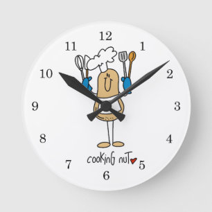 Horloge Ronde Chemises et Cadeaux de Noix de Cuisine