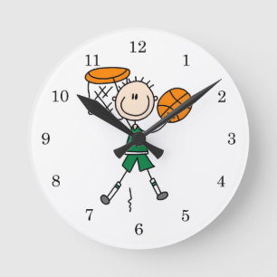 Horloge Ronde Chemises et cadeaux pour garçons de basketball Jou
