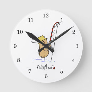 Horloge Ronde Chemises et Cadeaux pour les Fous de Pêche